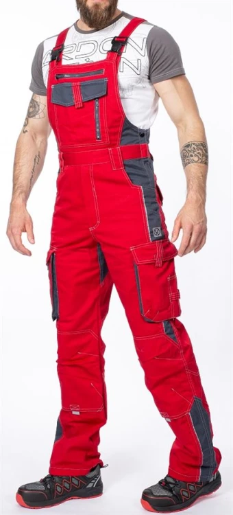 Ardon Vision Czerwone Ogrodniczki Robocze 260g - Bawełna/Poliester - zdjęcie 25