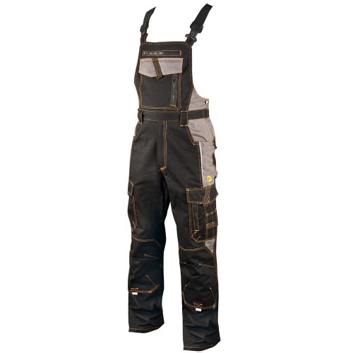 Ogrodniczki Robocze ARDON VISION Czarne Bawełna/Poliester Wytrzymałe