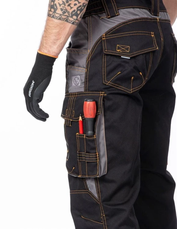 Spodnie Robocze ARDON VISION Czarne 260g - Bawełna/Poliester - zdjęcie 8