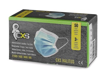 Maseczka ochr. jednorazowa op.50 szt. HALITUS CXS