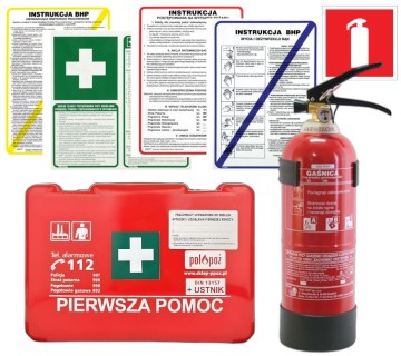 Zestaw mały dla firm Apteczka BD-2,Gaśnica 2kg BA