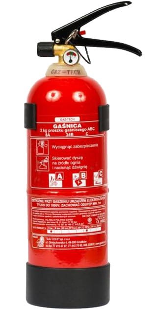 Gaśnica proszkowa 2 kg ABC GAZ-TECH