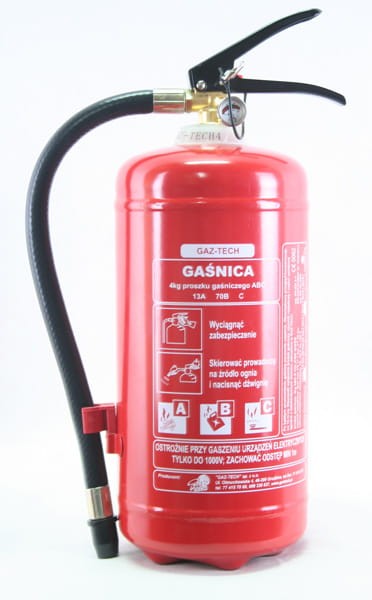 Gaśnica proszkowa 4 kg ABC GAZ-TECH