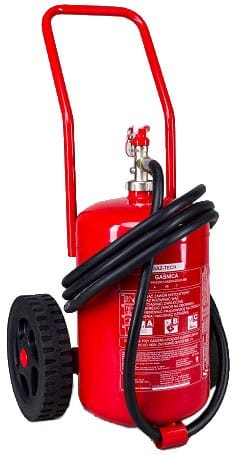 Gaśnica proszkowa 25 kg ABC/E przewoźna GAZ-TECH