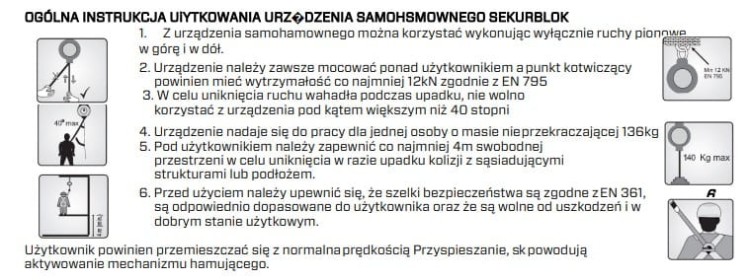 Urządzenie samohamowne SEKURBLOK 10 M bączek ATEX - zdjęcie 2