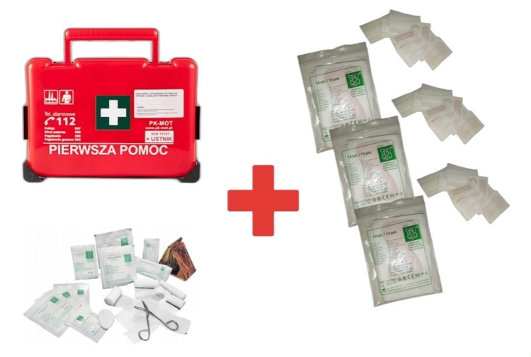 Apteczka BD 2 + ustnik, oraz dodatkowo 42 plastry