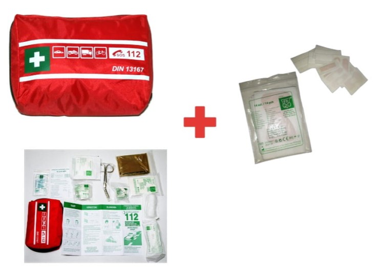 Zestaw: Apteczka TK DIN Mini + Zestaw 14 Plastrów