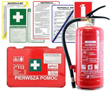 Zestaw średni dla firm Apteczka BD2,Gaśnica 4kg BA