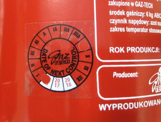 Gaśnica proszkowa 6 kg ABC GAZ-TECH TIR - zdjęcie 3